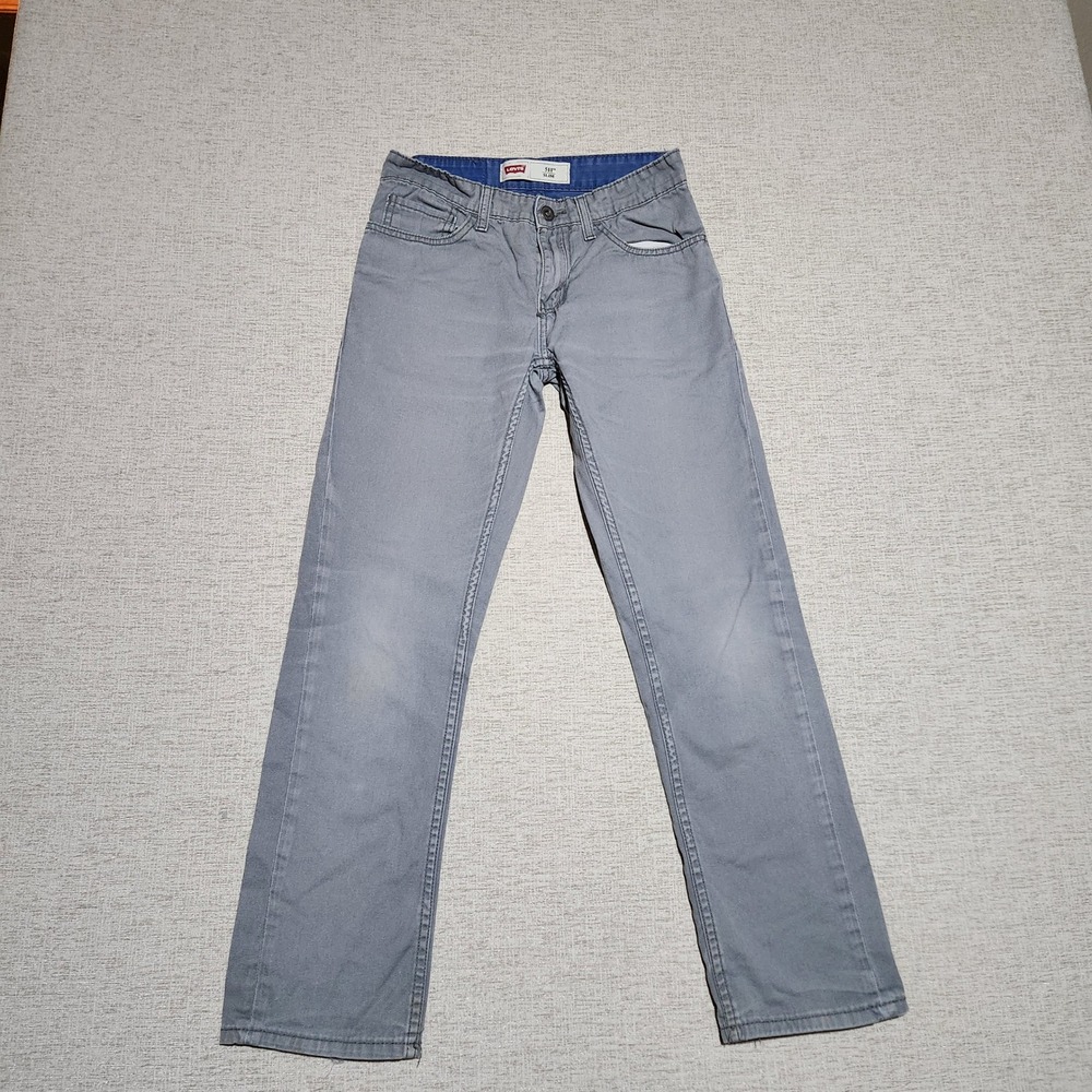 Levi's 511 Slim Fit Jeans Kids Size 12 Reg Grey Cotton Denim 26x26